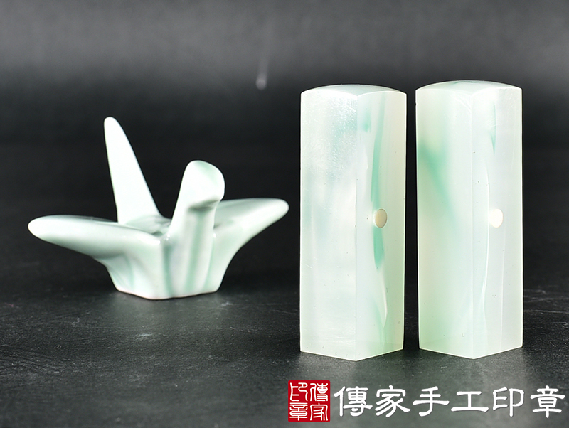 壓克力印章-牛油果綠系列 (5分方章-1.5公分，高度6公分)