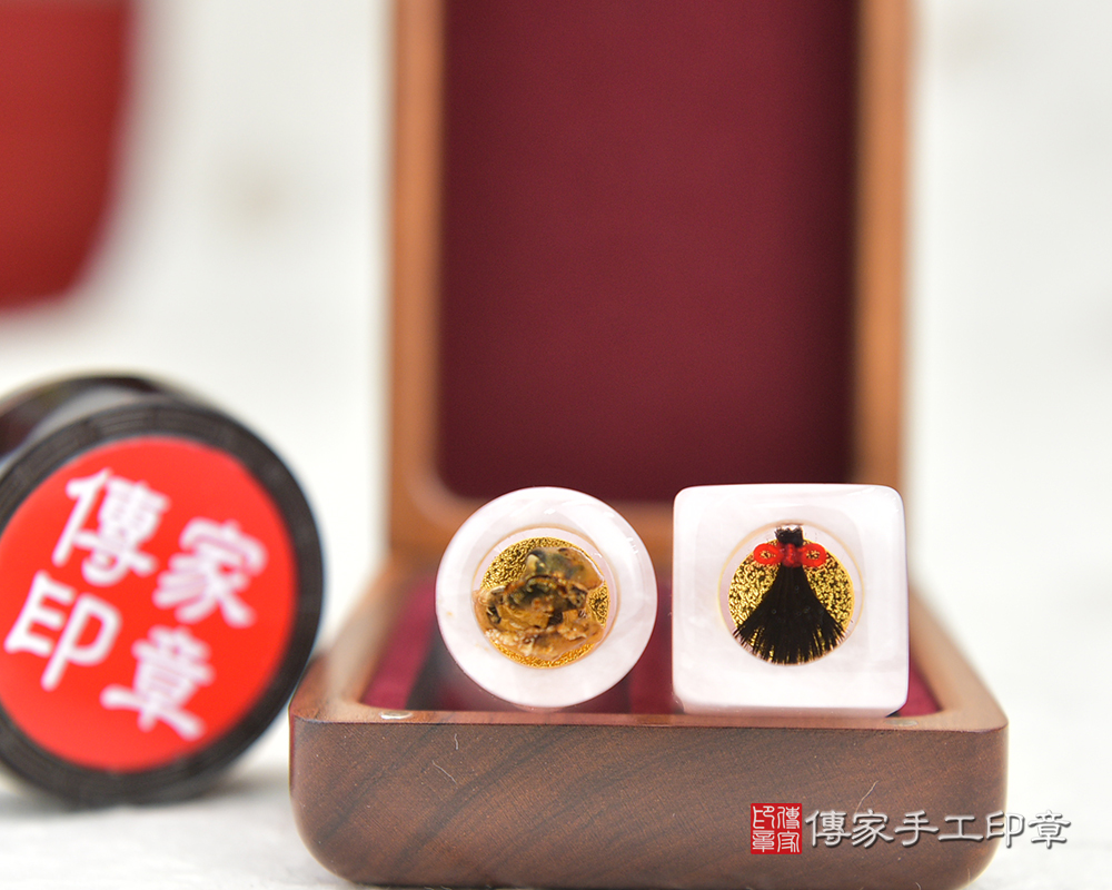 粉嫩粉嫩 招人緣的粉晶 傳家手工印章 桃園店 112.11.23