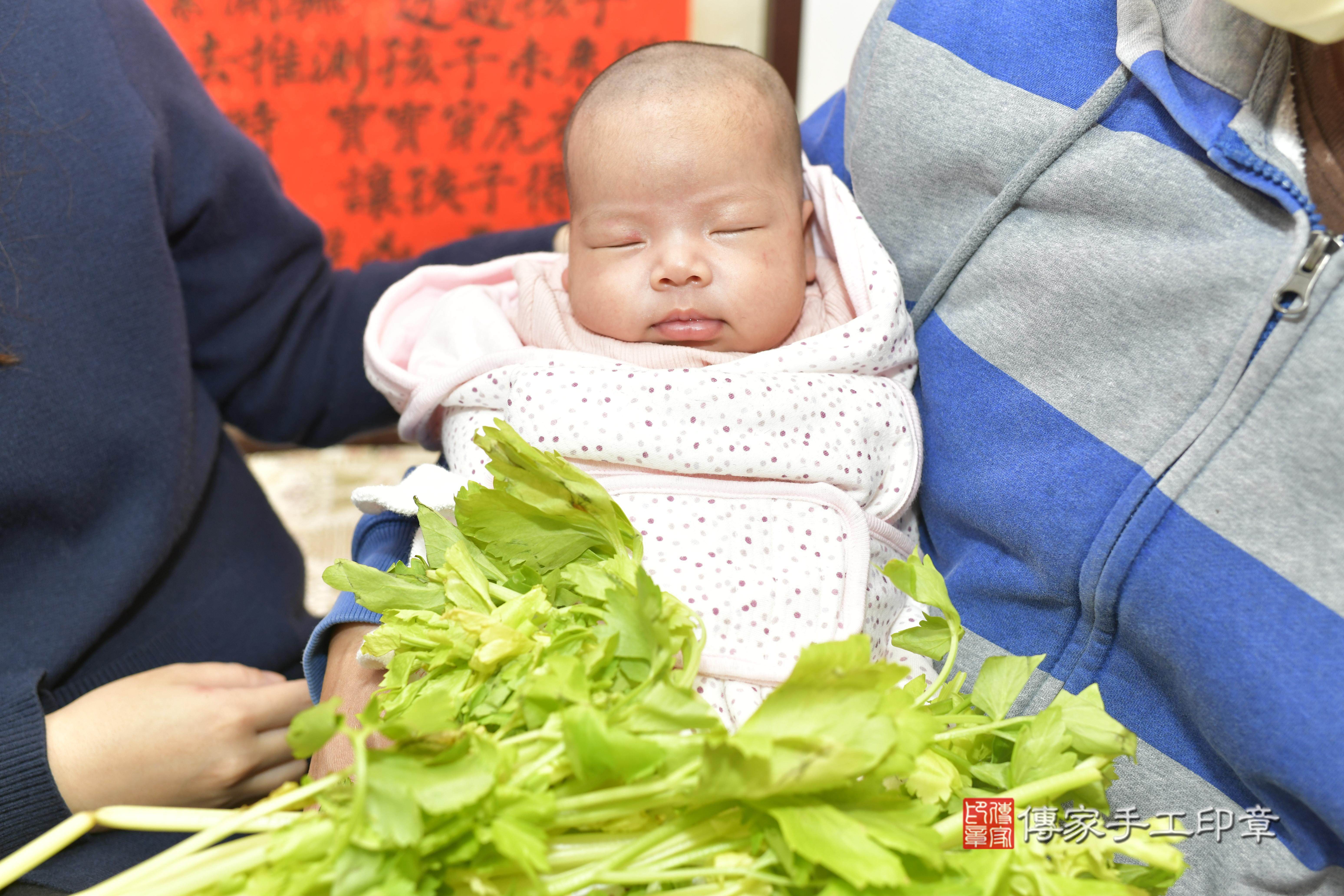 葉寶寶(新竹市香山區來店嬰兒葉寶寶滿月剃頭理髮、來店嬰兒剃胎毛儀式吉祥話)。來店剃頭剃胎毛主持、專業拍照、證書。★購買「臍帶章、肚臍章、胎毛筆刷印章」贈送：剃頭、收涎、抓周，三選一。2023.12.17