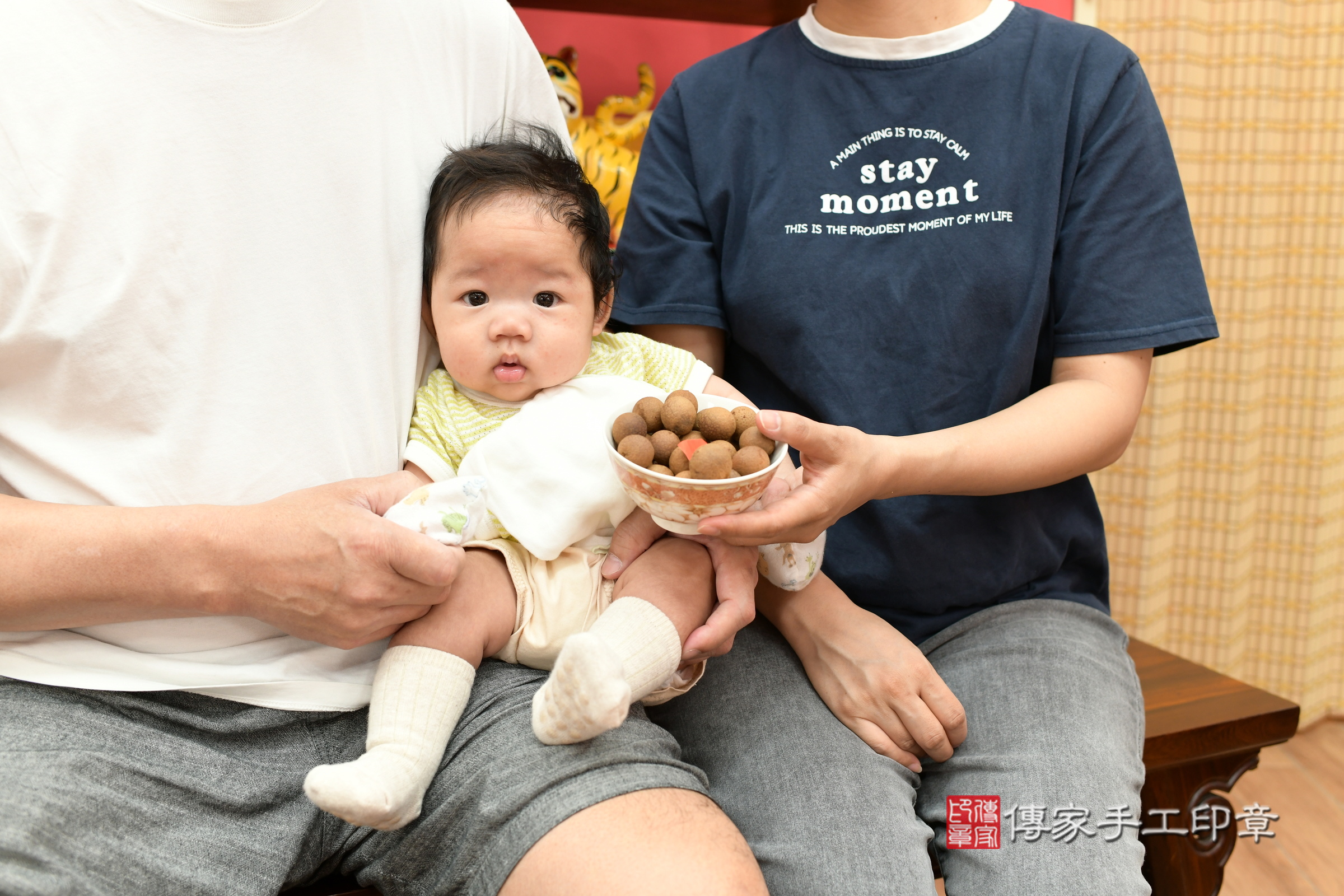 漢漢寶寶(新北市永和區嬰兒寶寶滿月剃頭理髮、嬰兒剃胎毛儀式吉祥話)。中國風會場，爸媽寶貝穿「日中韓」古裝禮服。專業拍照、證書。★購買「臍帶章、肚臍章、胎毛筆刷印章」贈送：剃頭、收涎、抓周，三選一。2024.4.12，照片5