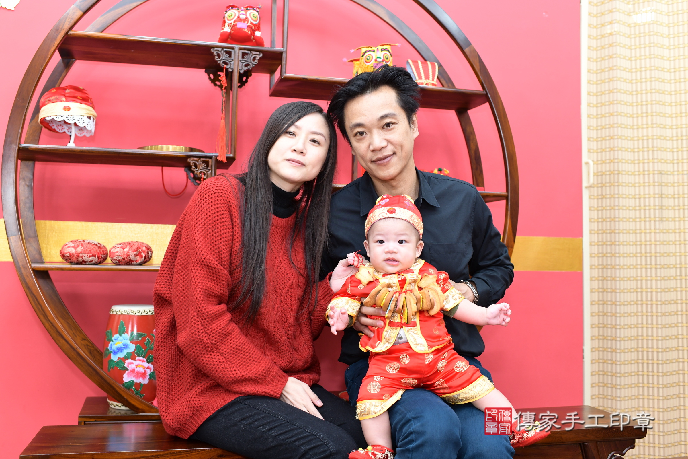 新北市永和區小信寶寶收涎推薦：傳家新北店收涎中國風會場，嬰兒古禮收涎收口水流程儀式、收涎吉祥話、收涎餅乾、收涎拍照。收涎證書。2025.2.6，照片8