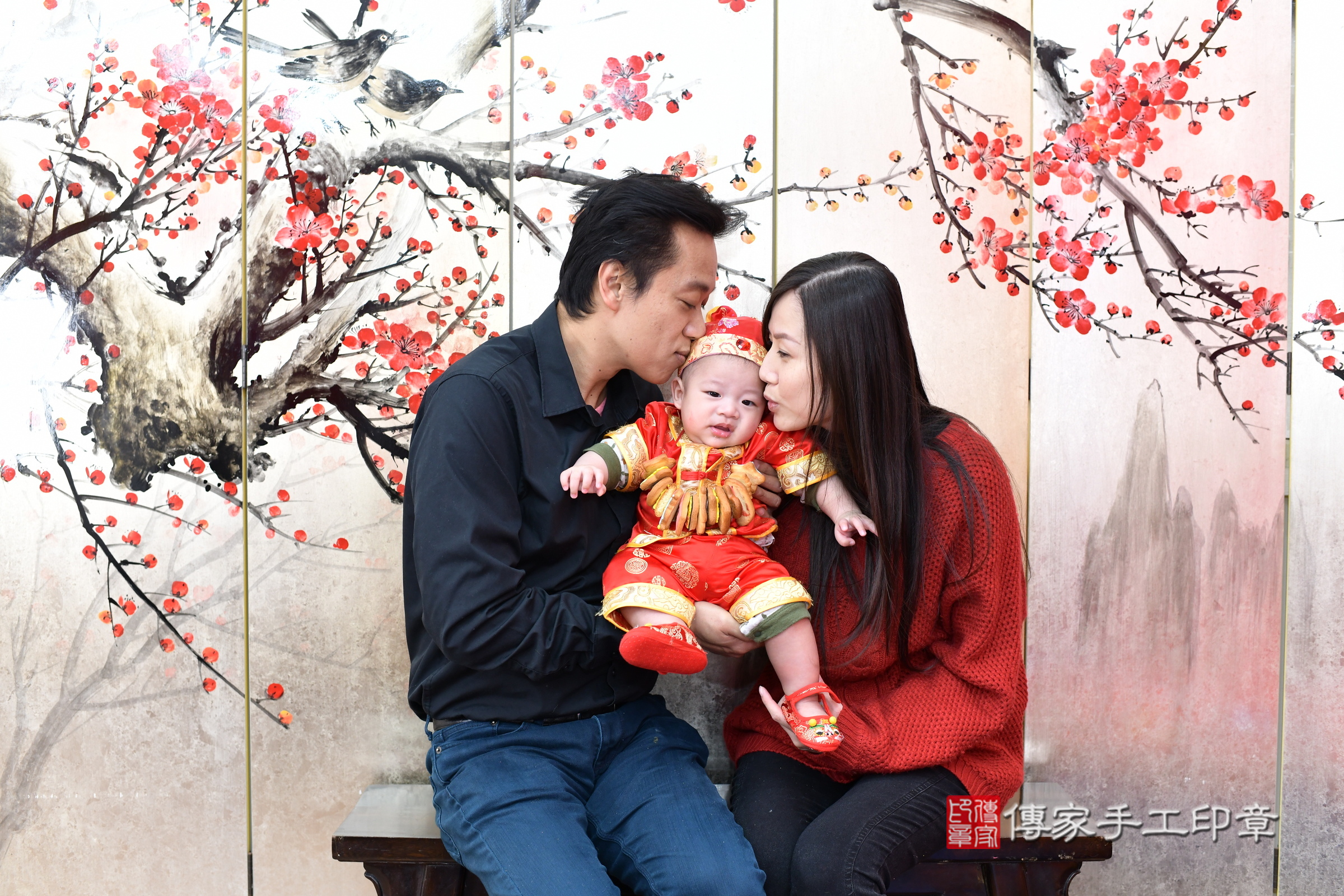 新北市永和區小信寶寶收涎推薦：傳家新北店收涎中國風會場，嬰兒古禮收涎收口水流程儀式、收涎吉祥話、收涎餅乾、收涎拍照。收涎證書。2025.2.6，照片16