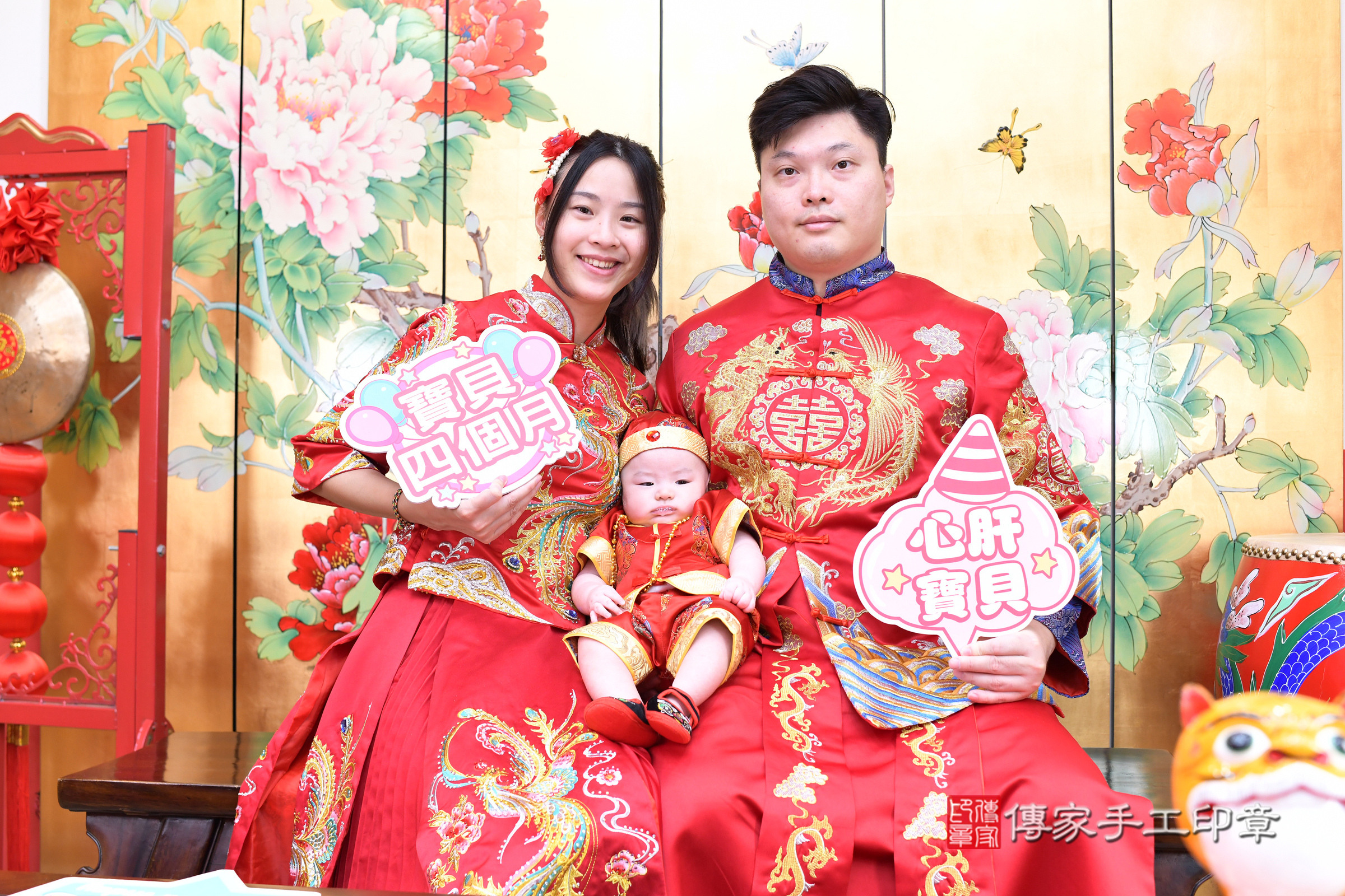 台北市大同區小麟寶寶收涎推薦：傳家台北店收涎中國風會場，嬰兒古禮收涎收口水流程儀式、收涎吉祥話、收涎餅乾、收涎拍照。收涎證書。2025.2.15，照片1