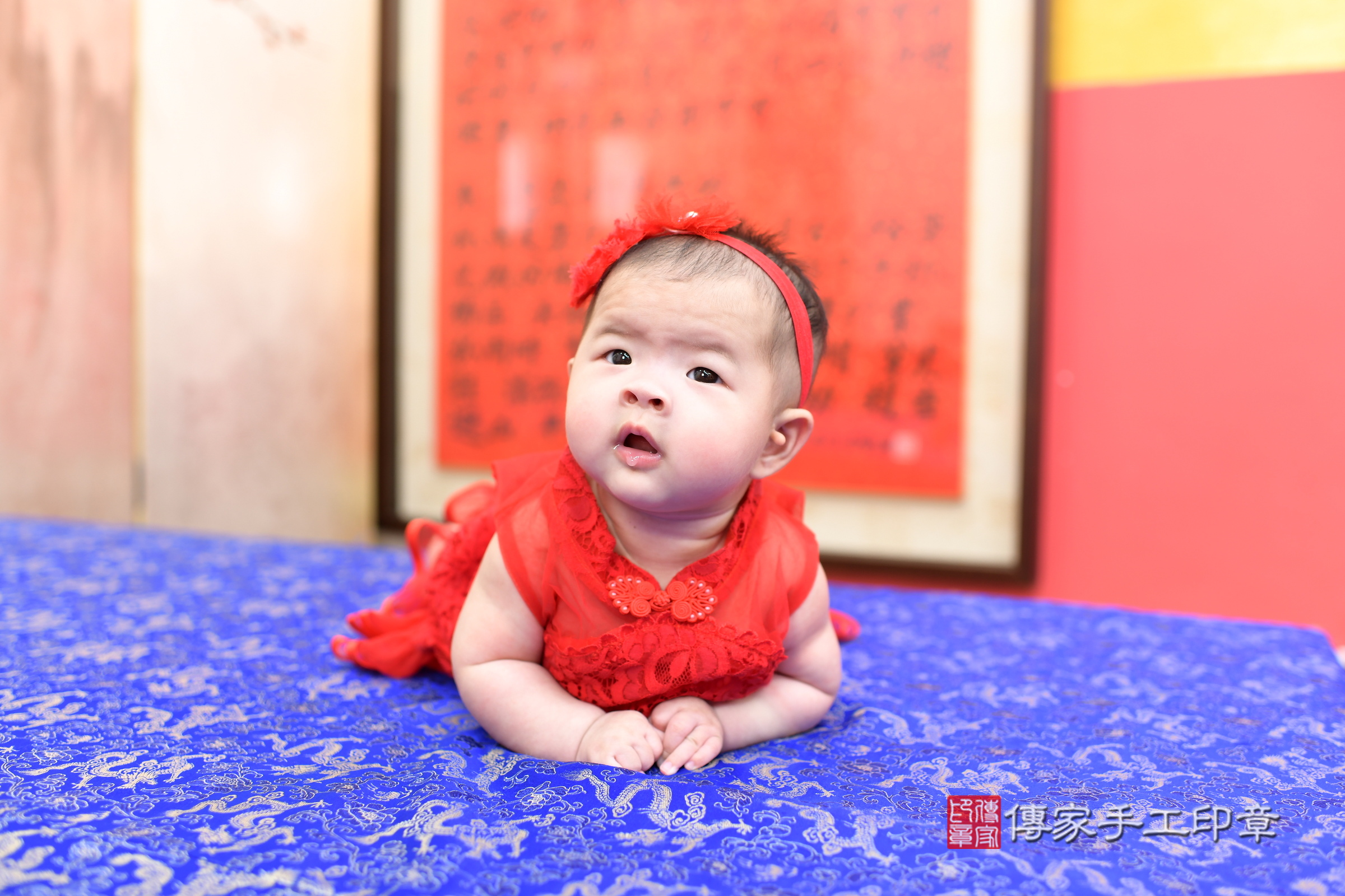 新北市永和區恩恩寶寶收涎推薦：傳家新北店收涎中國風會場，嬰兒古禮收涎收口水流程儀式、收涎吉祥話、收涎餅乾、收涎拍照。收涎證書。2025.2.28，照片4