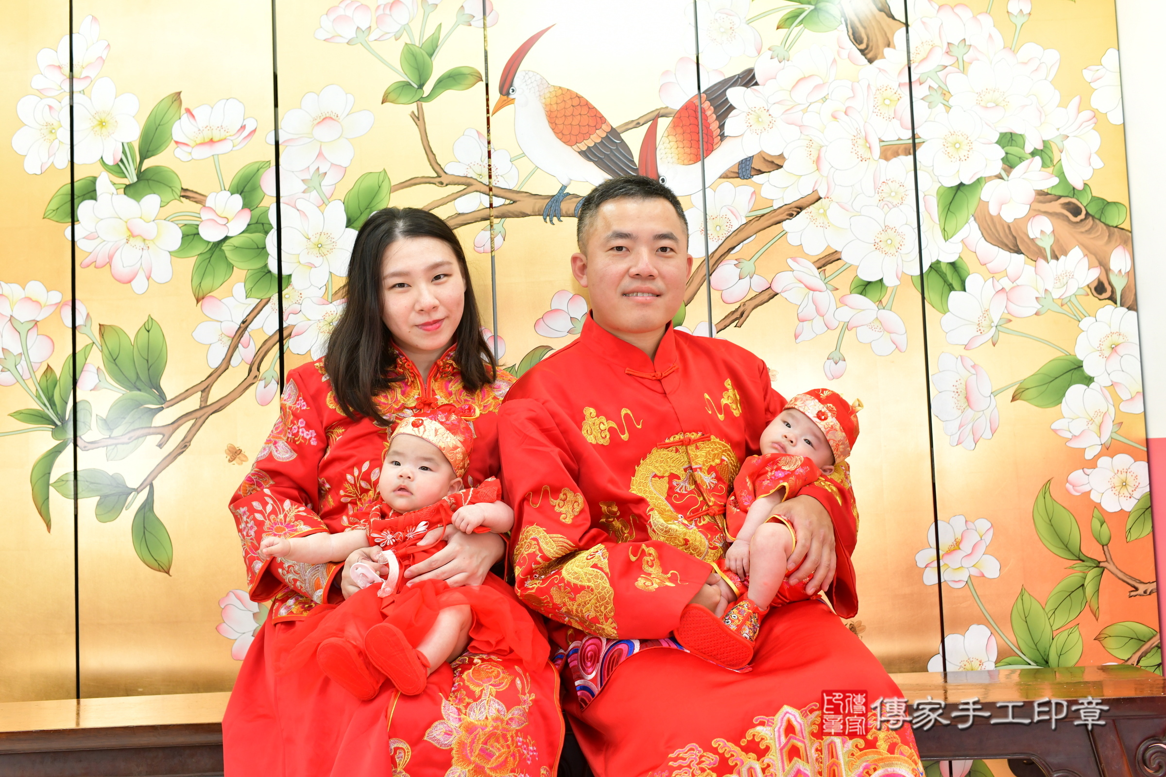 台中市北區暟暟寶寶和澄澄寶寶收涎推薦：傳家台中店收涎中國風會場，嬰兒古禮收涎收口水流程儀式、收涎吉祥話、收涎餅乾、收涎拍照。收涎證書。2025.3.2，照片1