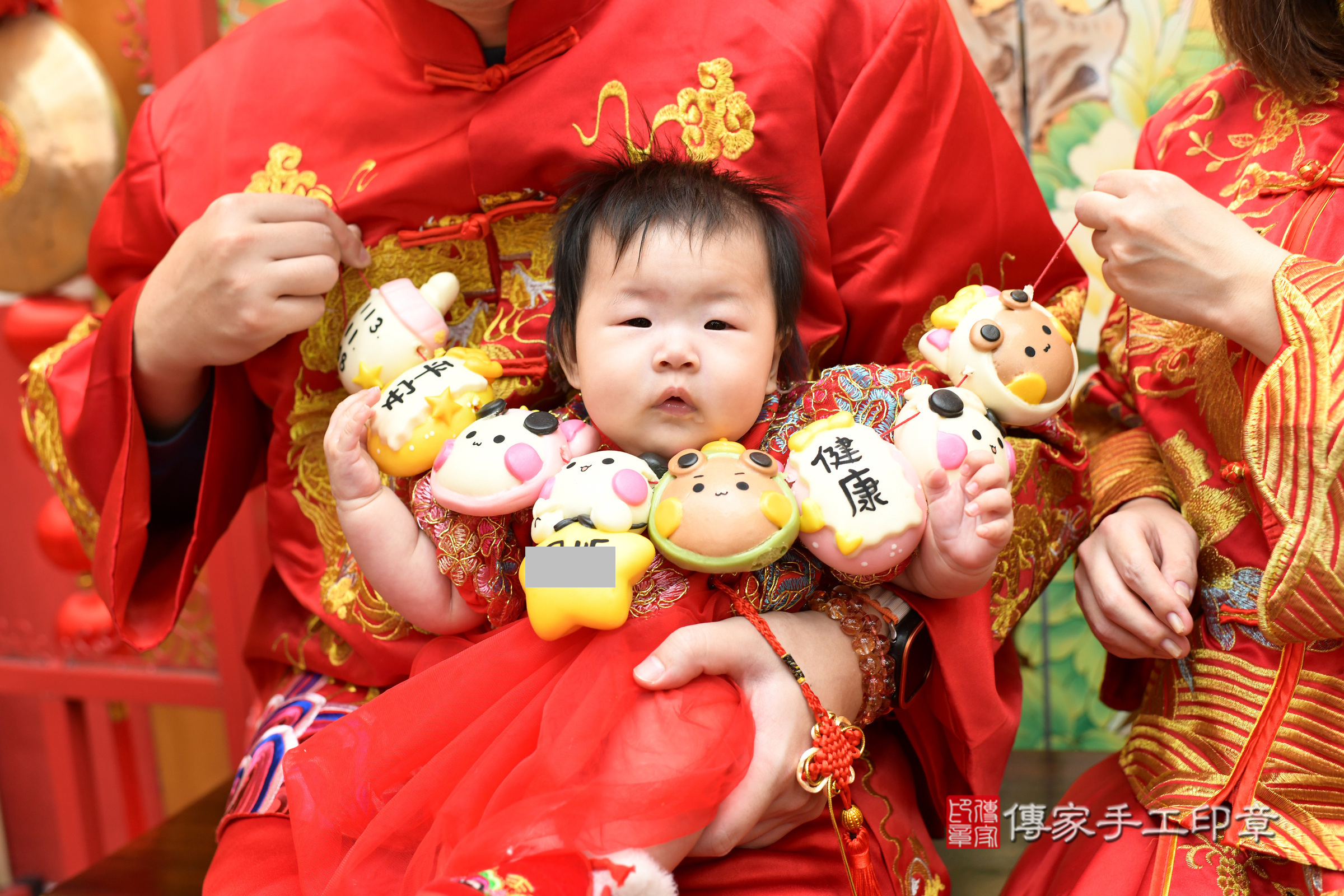 新北市永和區妡妡寶寶收涎推薦：傳家新北店收涎中國風會場，嬰兒古禮收涎收口水流程儀式、收涎吉祥話、收涎餅乾、收涎拍照。收涎證書。2025.3.8，照片14