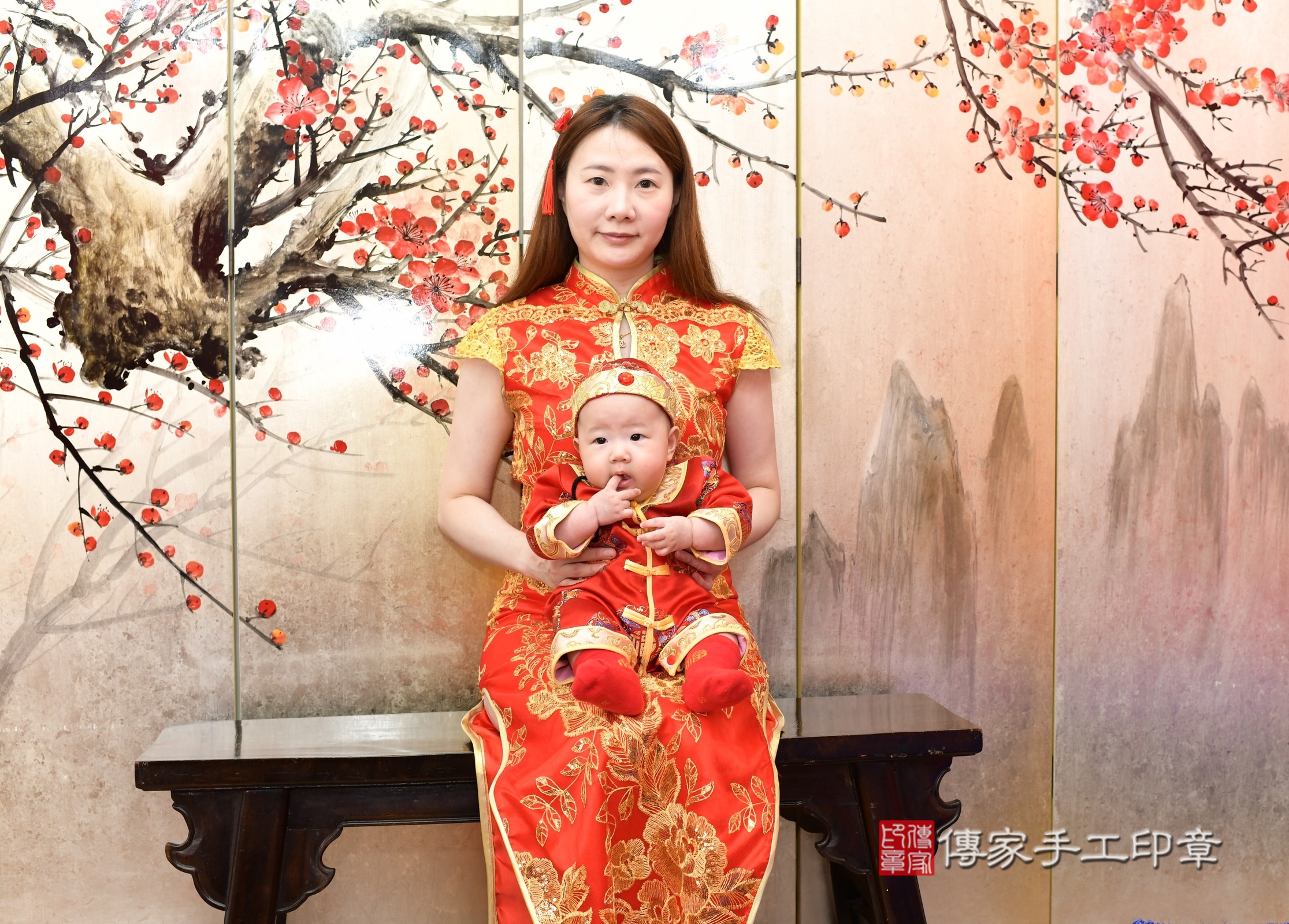 新北市永和區昊昊寶寶收涎推薦：傳家新北店收涎中國風會場，嬰兒古禮收涎收口水流程儀式、收涎吉祥話、收涎餅乾、收涎拍照。收涎證書。2025.3.6，照片4