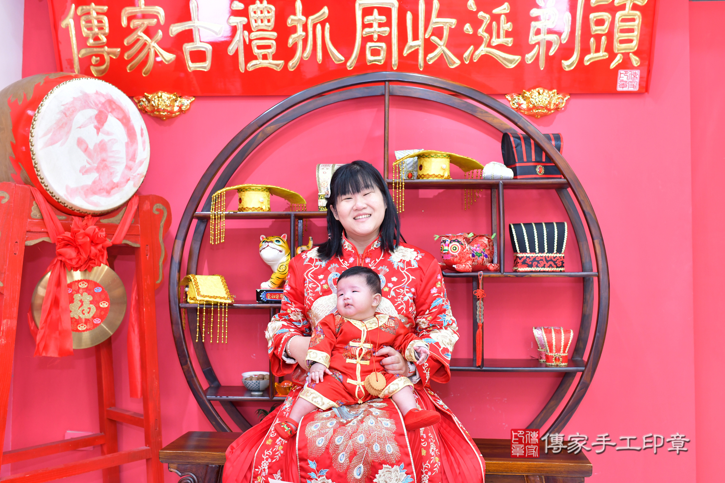 台中市北區樂樂寶寶收涎推薦：傳家台中店收涎中國風會場，嬰兒古禮收涎收口水流程儀式、收涎吉祥話、收涎餅乾、收涎拍照。收涎證書。2024.12.9，照片6