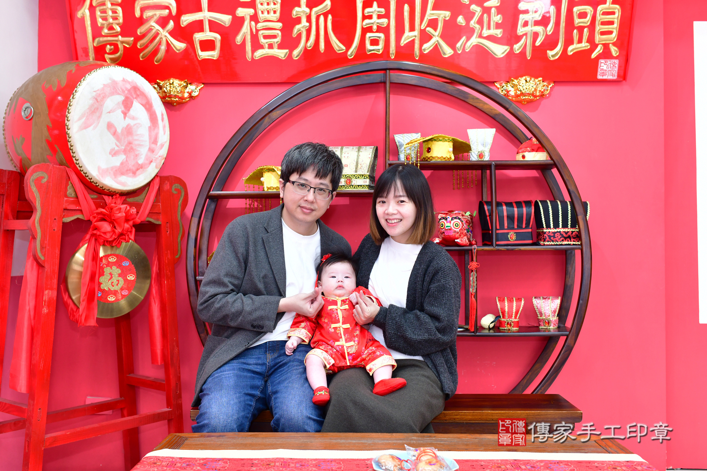 台中市北區珽珽寶寶收涎推薦：傳家台中店收涎中國風會場，嬰兒古禮收涎收口水流程儀式、收涎吉祥話、收涎餅乾、收涎拍照。收涎證書。2024.12.18，照片6