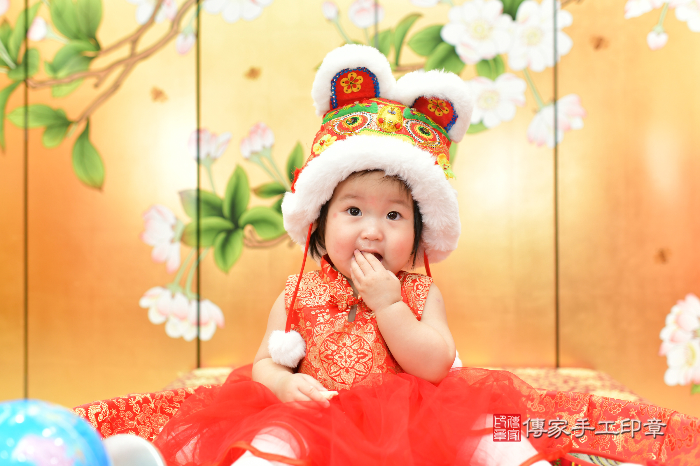 台中市北區晴晴寶寶抓周推薦：傳家台中店抓周度脺中國風會場，嬰兒古禮抓周流程儀式吉祥話、抓周道具物品24種、拍照。抓周證書。2025.3.1，照片16