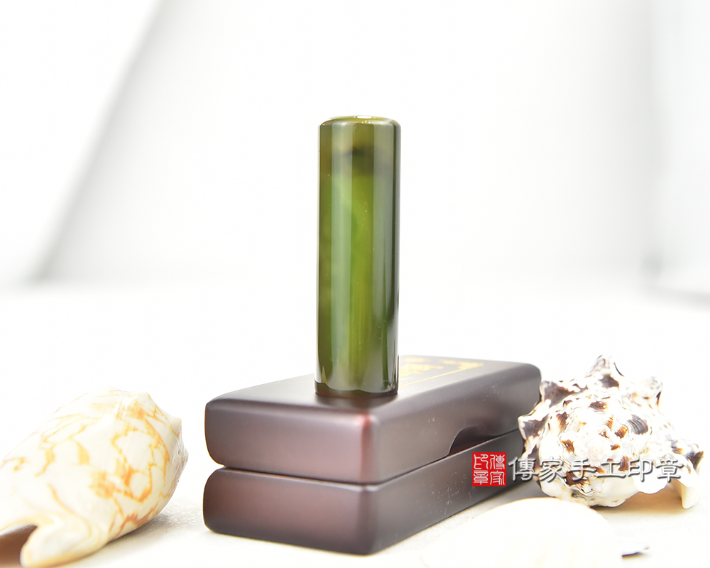 綠瑪瑙臍帶章 發財章 銀行印章 傳家手工印章台中店2025.09.30
