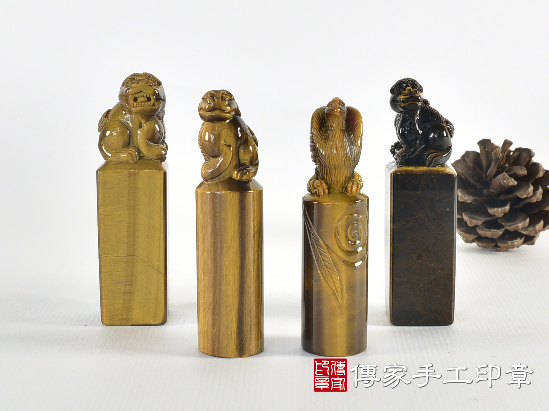 頂級虎眼石精雕貔貅廟章:廟章、神明印章、大印章 1.jpg