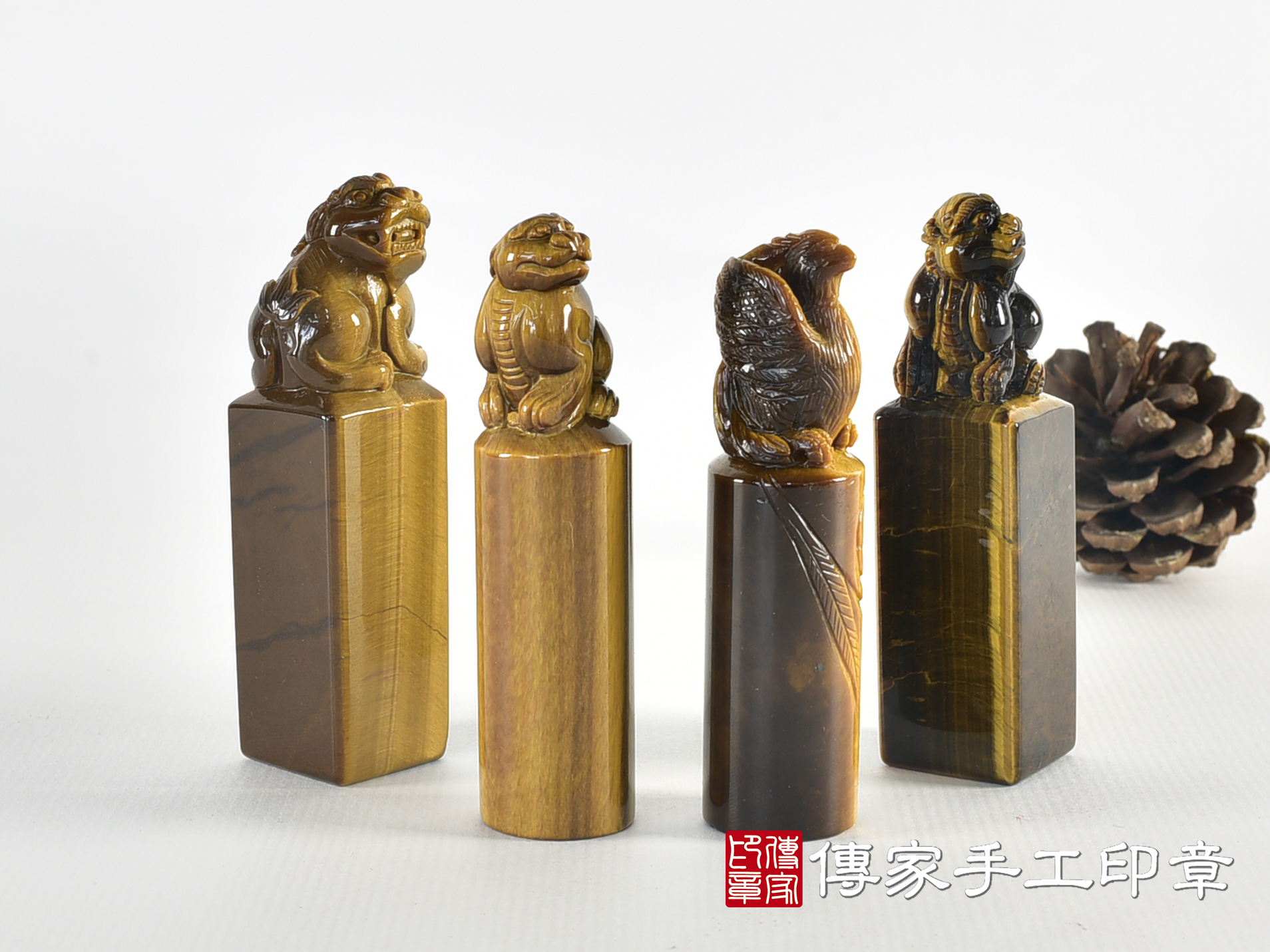 頂級虎眼石精雕貔貅廟章:廟章、神明印章、大印章 3.jpg