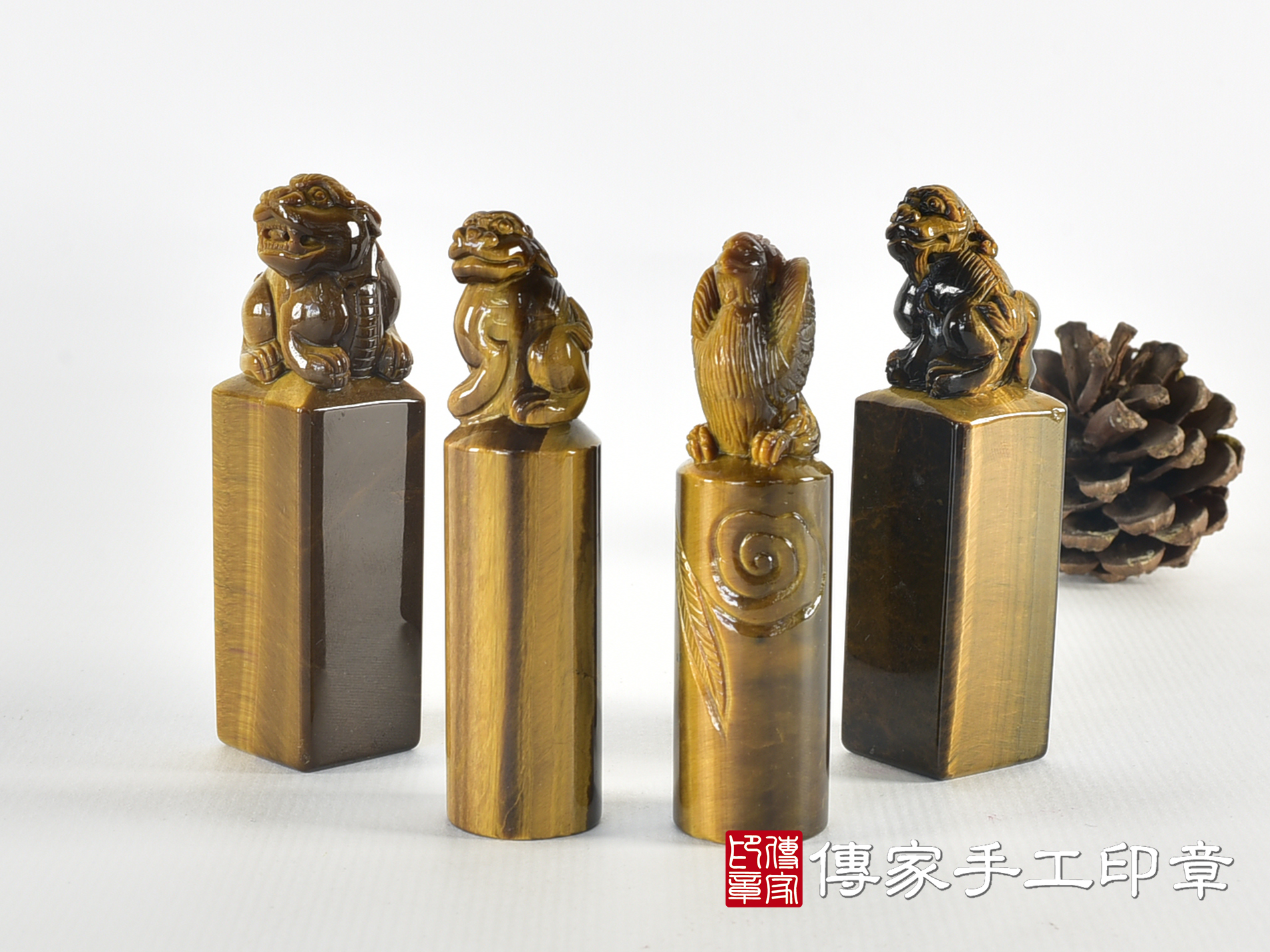 頂級虎眼石精雕貔貅廟章:廟章、神明印章、大印章 4.jpg