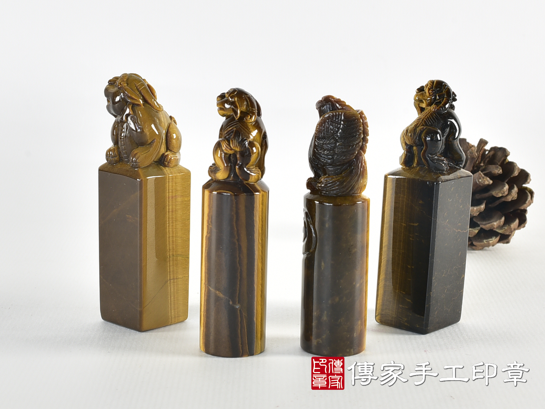 頂級虎眼石精雕貔貅廟章:廟章、神明印章、大印章 5.jpg