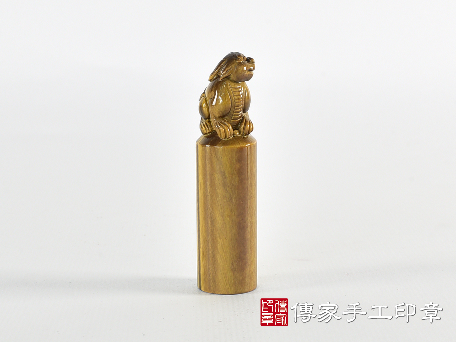 頂級虎眼石精雕貔貅廟章:廟章、神明印章、大印章 5.jpg